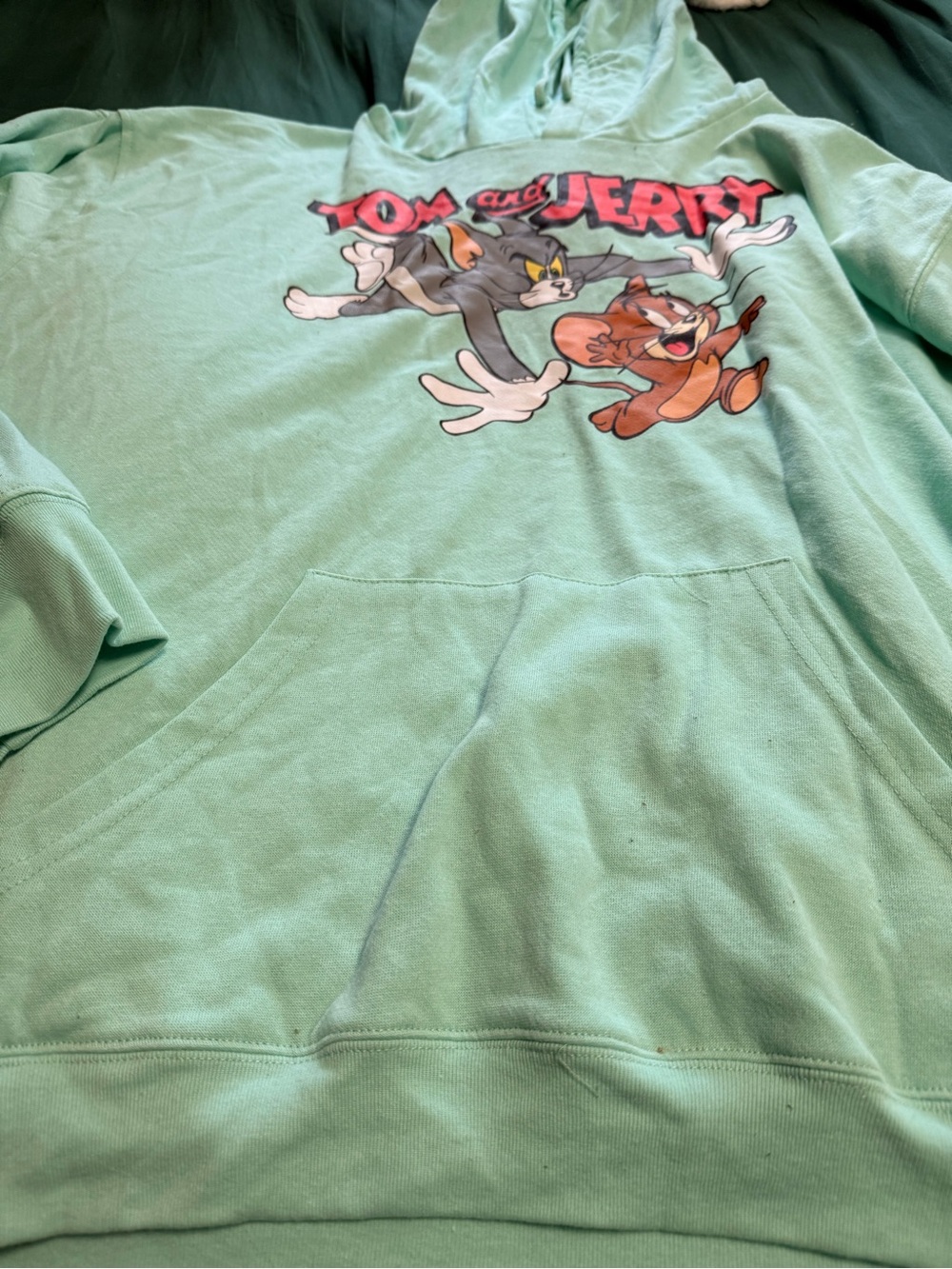 Mint Green Hoodie Top Tom and Jerry